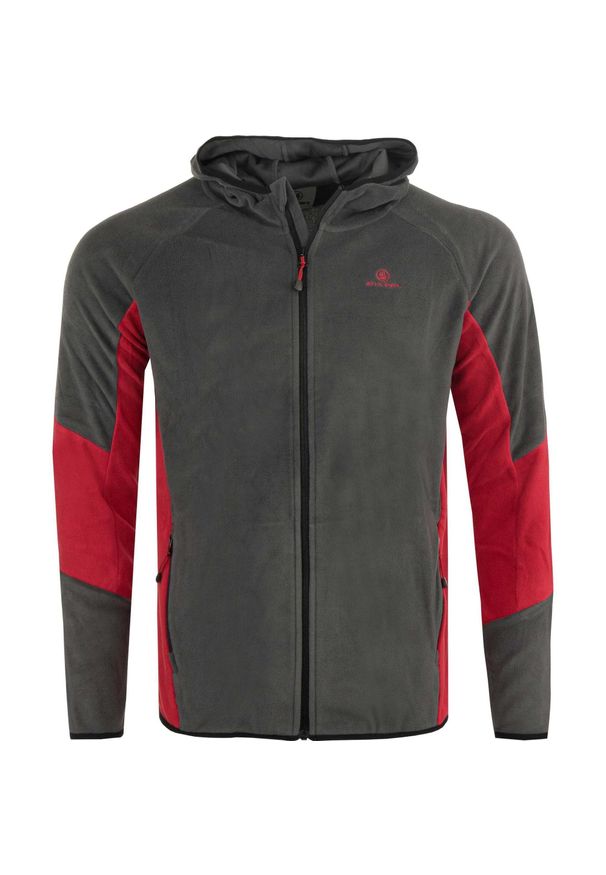 GLENMUIR - Męska bluza ATHL DPT MAC Lead L - Styl i komfort. Kolor: szary, czerwony, fioletowy, wielokolorowy. Sport: piłka nożna