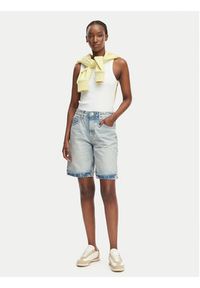 Tommy Jeans Bermudy Mia DW0DW22686 Niebieski Relaxed Fit. Kolor: niebieski. Materiał: jeans, bawełna #4