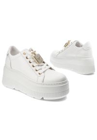 CheBello - Białe Modne Sneakersy Chebello Damskie Obuwie Na Platformie. Okazja: na spacer, na spotkanie biznesowe. Kolor: biały. Obcas: na platformie. Sport: turystyka piesza #3