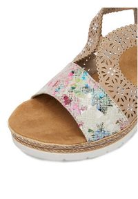 Rieker Sandały CEO-61916-90 Beżowy. Kolor: beżowy. Materiał: skóra #4