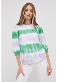 Silvian Heach bluza bawełniana damska kolor fioletowy wzorzysta. Okazja: na co dzień. Kolor: fioletowy. Materiał: bawełna. Styl: casual