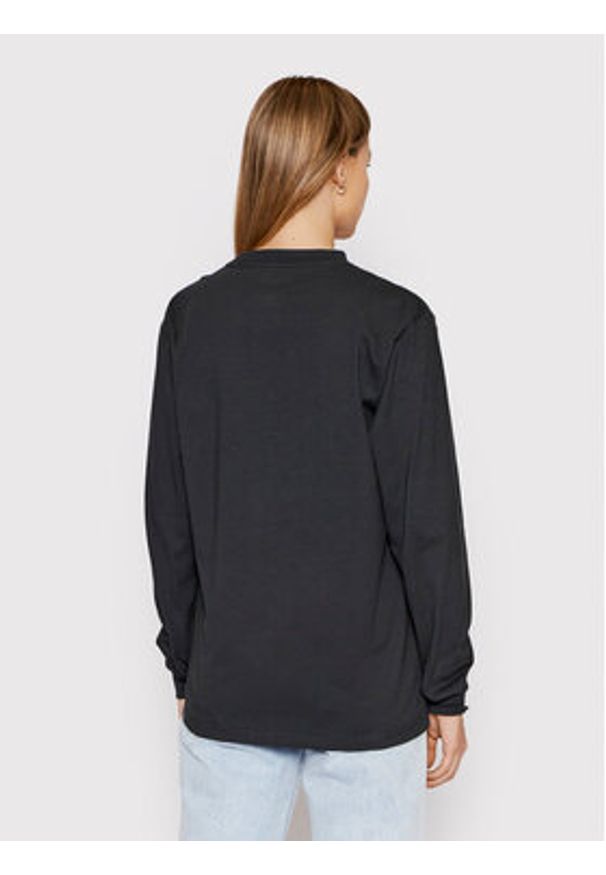 Converse Longsleeve Icon Signature 10023637-A01 Czarny Standard Fit. Kolor: czarny. Materiał: bawełna. Długość rękawa: długi rękaw
