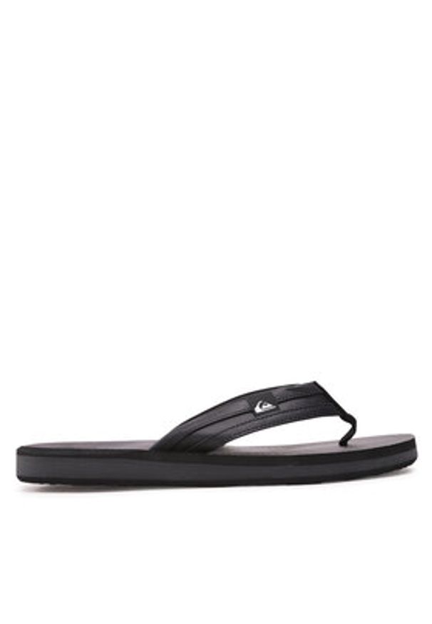 Quiksilver Japonki AQYL100886 Czarny. Kolor: czarny. Materiał: skóra