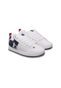DC Shoes - Buty skórzane dla Mężczyzn COURT GRAFFIK. Zapięcie: sznurówki. Kolor: biały. Materiał: skóra. Szerokość cholewki: normalna. Sport: turystyka piesza