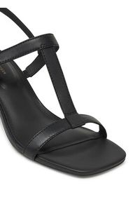 TOMMY HILFIGER - Tommy Hilfiger Sandały Leather Block Heel Sandal FW0FW08532 Czarny. Kolor: czarny. Materiał: skóra #3