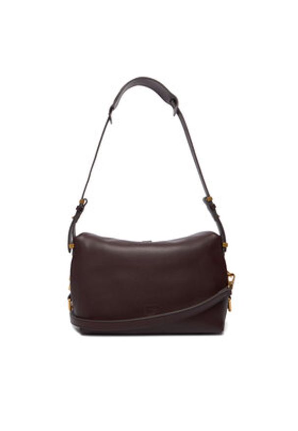 Pinko - PINKO Torebka Saddle Baguette Mini AI 25-26 PLTT 105895 A1ZX Bordowy. Kolor: czerwony. Materiał: skórzane