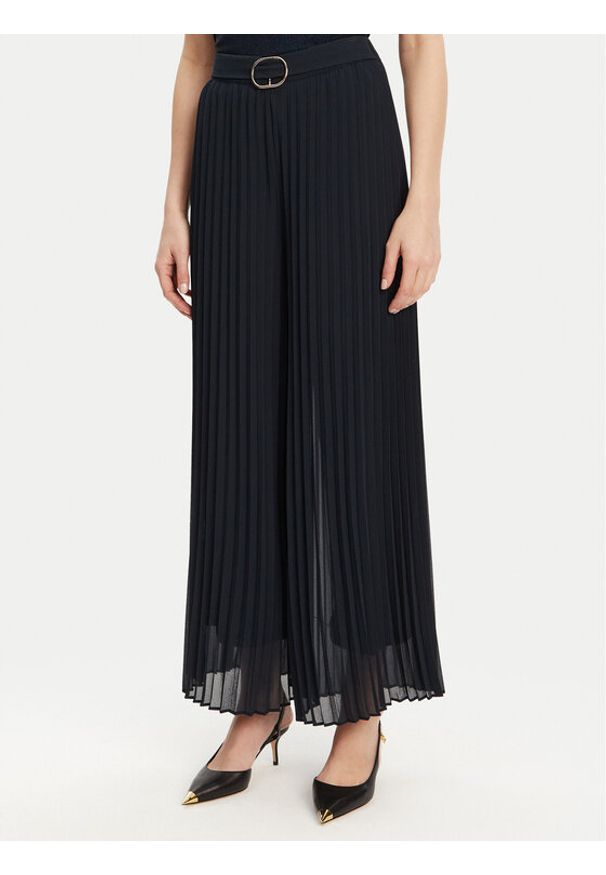 Morgan Spodnie palazzo 232-PCARY Granatowy Wide Leg. Kolor: niebieski. Materiał: syntetyk