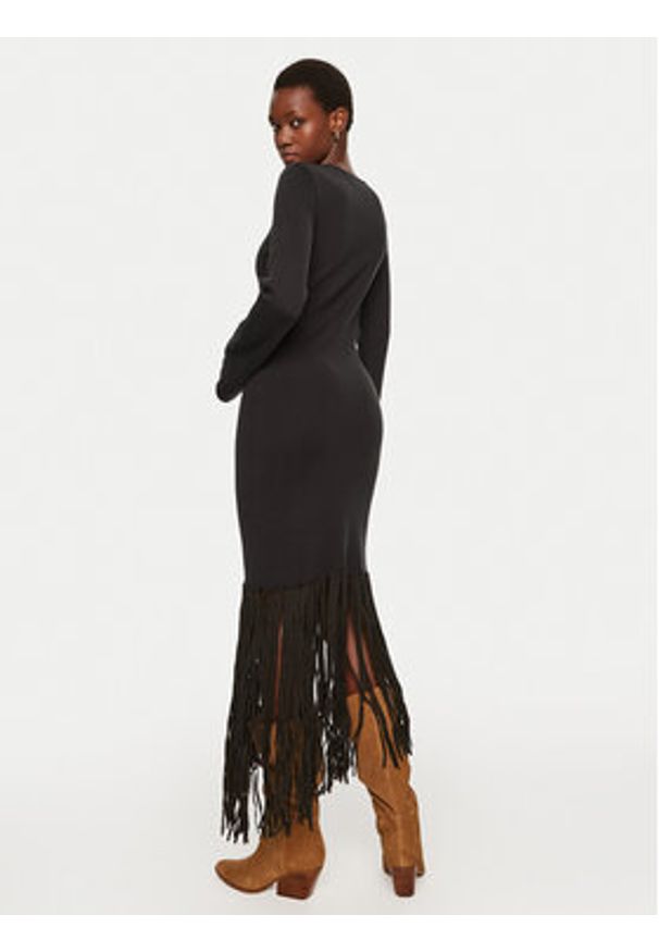 Munthe Sukienka dzianinowa Toady 243134024376 Czarny Slim Fit. Kolor: czarny. Materiał: wiskoza