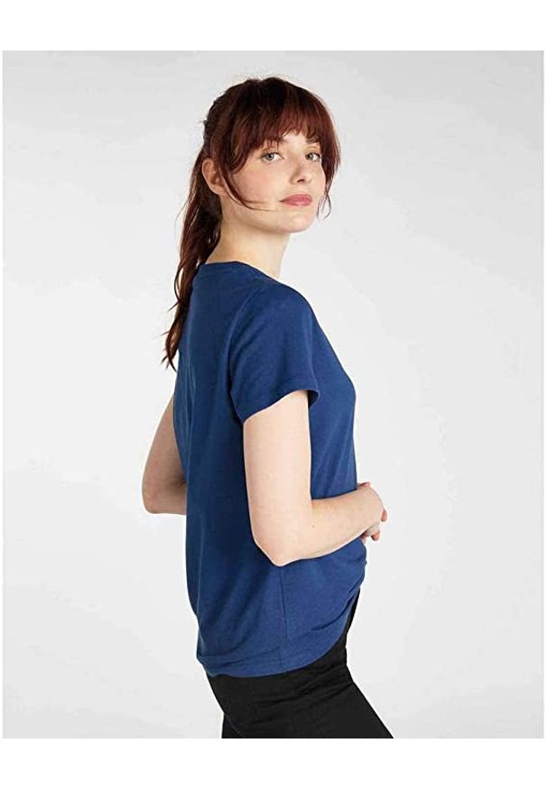 Lee - LEE SEASONAL GRAPHIC TEE DAMSKI T-SHIRT KOSZULKA NADRUK REGULAR FIT WASHED BLUE L41OFELR 112109108. Wzór: nadruk