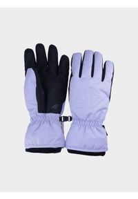 4f - Rękawice narciarskie Thinsulate© damskie - fioletowe. Kolor: fioletowy. Materiał: materiał, syntetyk. Technologia: Thinsulate. Sport: narciarstwo