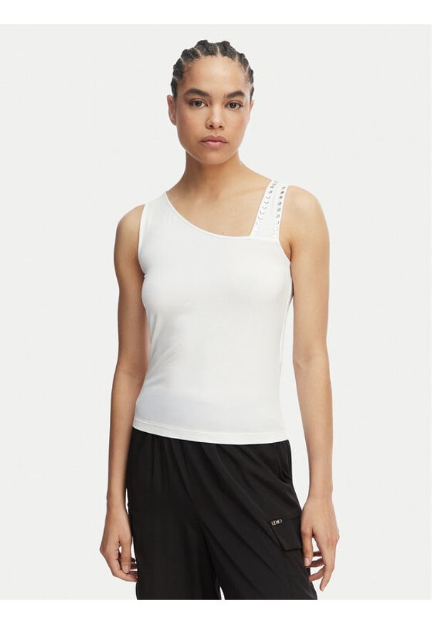 Liu Jo Beachwear Top VA6033 JS360 Biały Regular Fit. Kolor: biały. Materiał: wiskoza