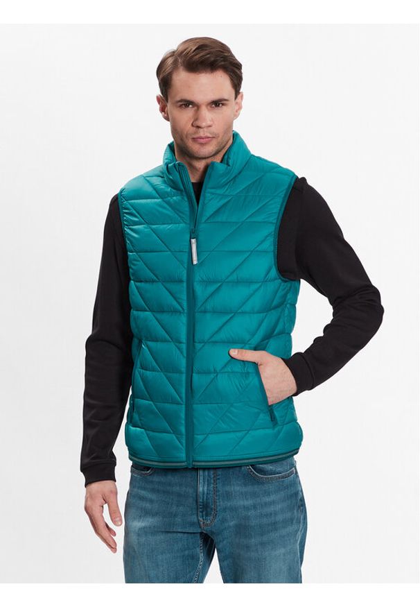 s.Oliver Bezrękawnik 2125741 Zielony Regular Fit. Kolor: zielony. Materiał: syntetyk. Długość rękawa: bez rękawów
