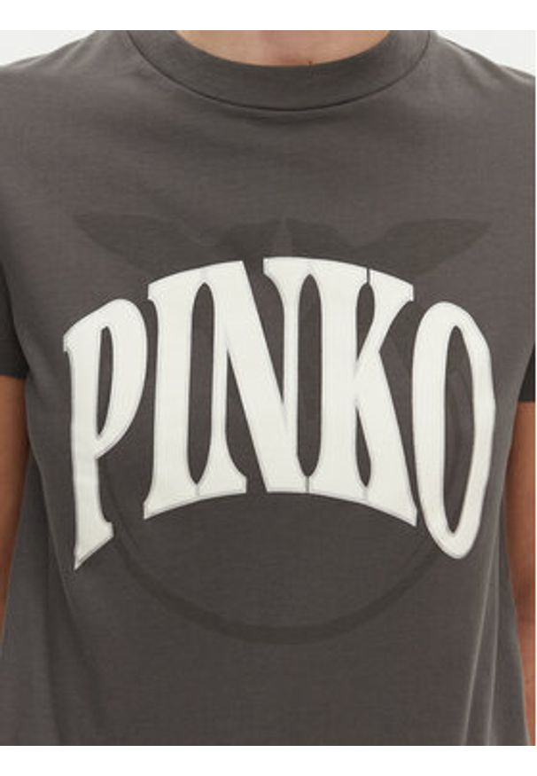 Pinko - PINKO T-Shirt 101752 A2CT I63 Szary Regular Fit. Kolor: szary. Materiał: bawełna