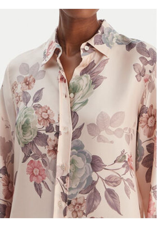 Marella Koszula Salve 2613111141 Różowy Relaxed Fit. Kolor: różowy. Materiał: jedwab