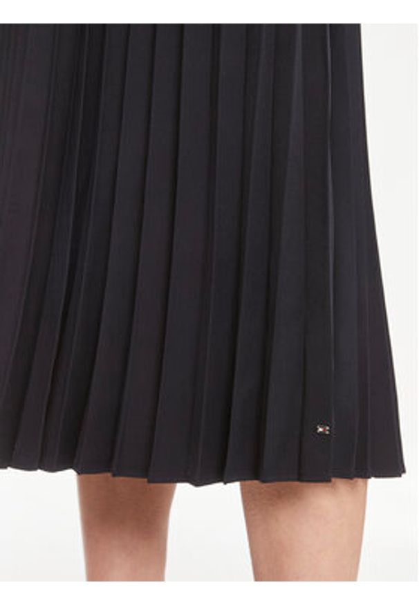TOMMY HILFIGER - Tommy Hilfiger Spódnica plisowana Fluid WW0WW41793 Granatowy Regular Fit. Kolor: niebieski. Materiał: syntetyk