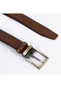 Wittchen - Męski pasek ze skóry klasyczny. Kolor: brązowy. Materiał: skóra. Wzór: aplikacja, gładki. Styl: klasyczny #2