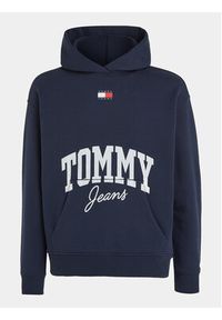 Tommy Jeans Bluza New Varsity DW0DW16399 Granatowy Oversize. Kolor: niebieski. Materiał: bawełna #6
