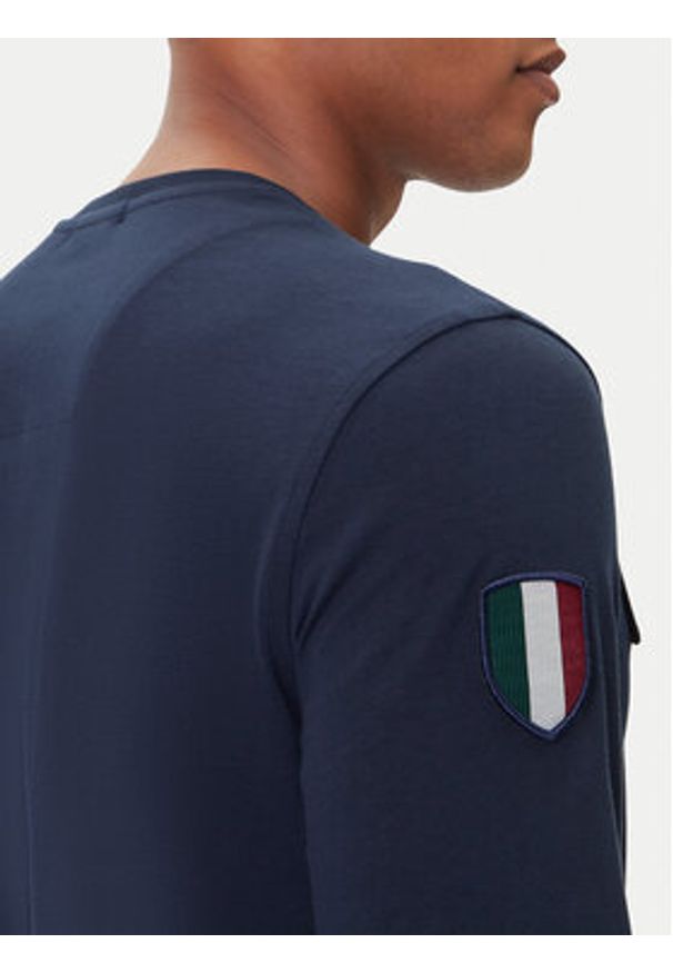Aeronautica Militare Longsleeve 252TS2488UJ00710 Granatowy Regular Fit. Kolor: niebieski. Materiał: bawełna. Długość rękawa: długi rękaw