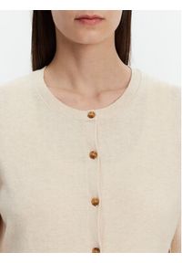 GAP - Gap Kardigan 443176-56 Beżowy Regular Fit. Kolor: beżowy. Materiał: bawełna