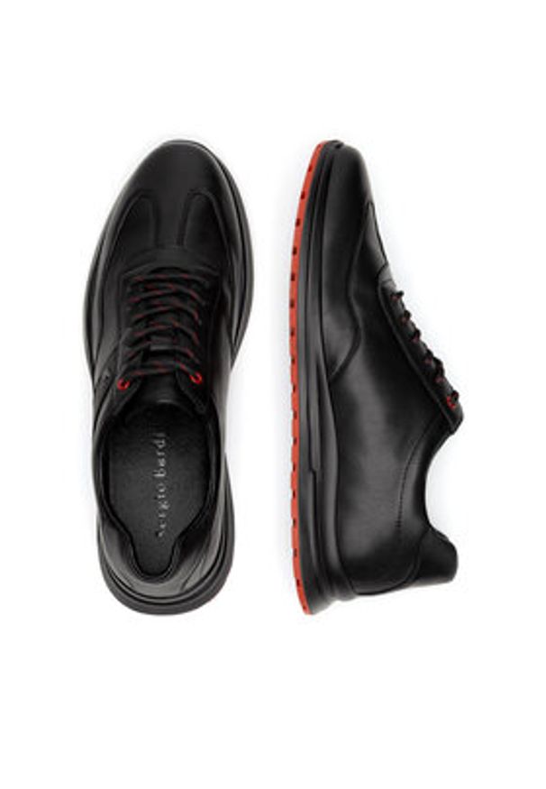Sergio Bardi Sneakersy MF1647-1Z Czarny. Kolor: czarny. Materiał: skóra