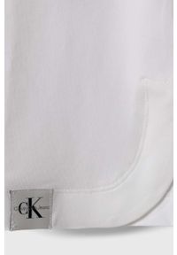 Calvin Klein Jeans t-shirt dziecięcy kolor biały. Kolor: biały. Materiał: dzianina. Wzór: gładki. Styl: klasyczny #3