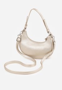 Renee - Złota Torebka Bagietka w Kształcie Półksiężyca z Paskiem Crossbody Dianialla. Kolor: złoty. Styl: casual #3