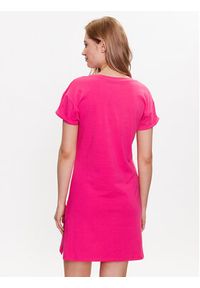 EA7 Emporio Armani Sukienka codzienna 3RTA61 TJPKZ 1417 Różowy Regular Fit. Okazja: na co dzień. Kolor: różowy. Materiał: bawełna. Typ sukienki: proste. Styl: casual