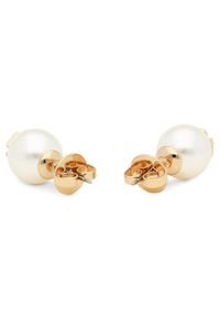 Tory Burch Kolczyki Crystal Pearl Stud Earring 11165514 Biały. Kolor: biały