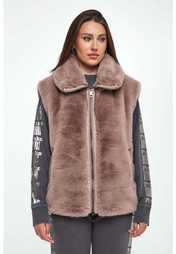 Pinko - Kamizelka damska futrzana Deyn PINKO. Materiał: futro
