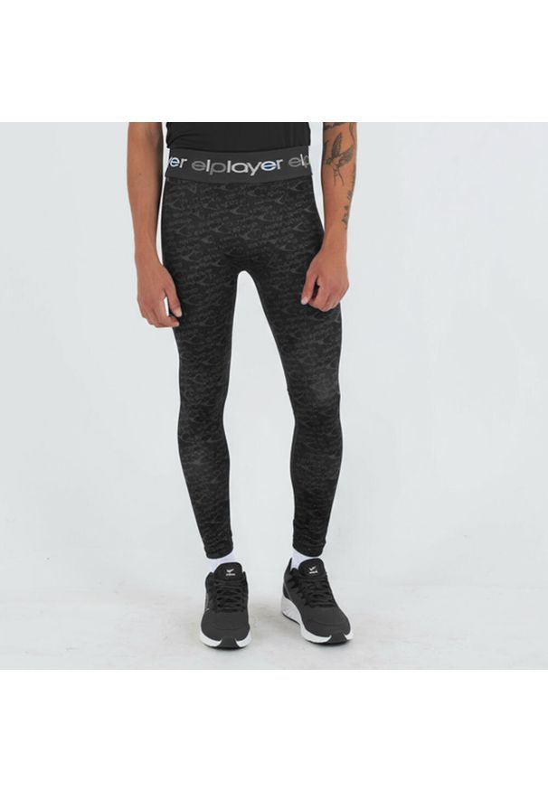 ELPLAYER - Techniczne legginsy treningowe NAMER. Kolor: szary, wielokolorowy, czarny. Materiał: poliester. Sport: fitness