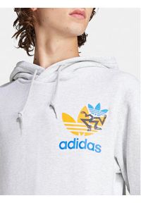 Adidas - adidas Bluza Trefoil IS2913 Szary Regular Fit. Kolor: szary. Materiał: bawełna