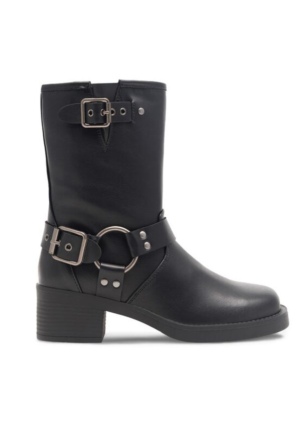 Jenny Fairy Botki Selena HY96158-2 Czarny. Kolor: czarny. Materiał: skóra