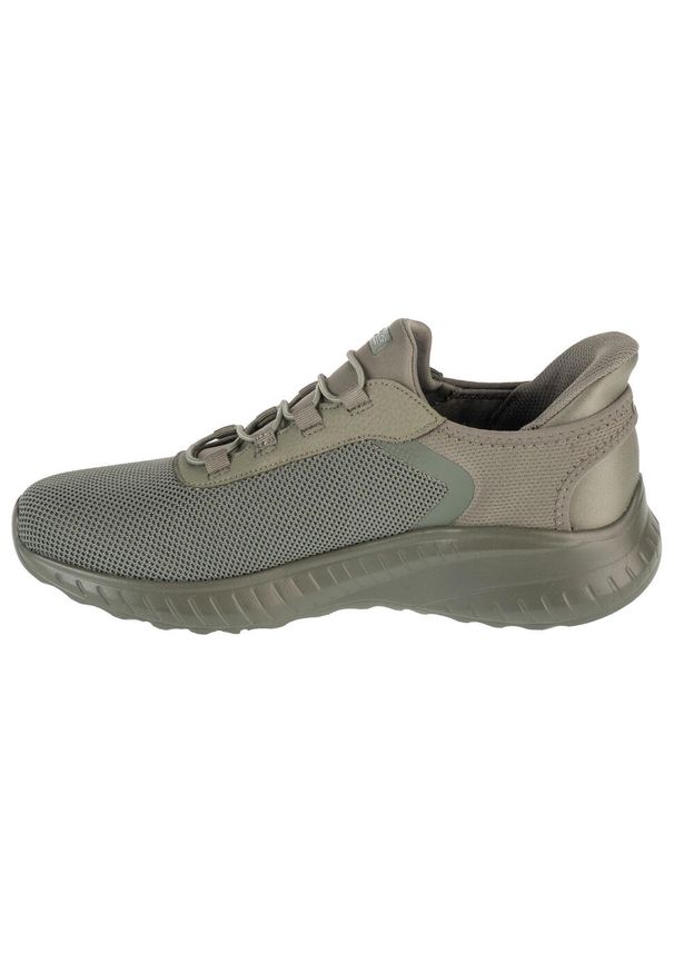 skechers - Buty sportowe Sneakersy męskie, Slip-Ins: Bobs Squad Chaos - Tough Walk. Kolor: zielony. Sport: turystyka piesza