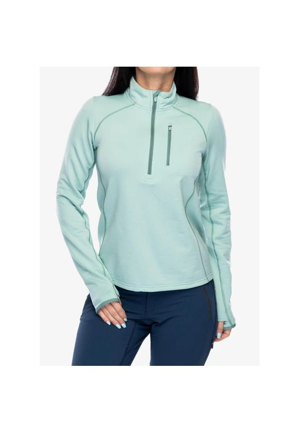 Bluza termoaktywna damska Smartwool Active Fleece 1/2 Zip. Kolor: zielony