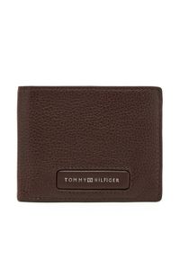 TOMMY HILFIGER - Tommy Hilfiger Duży Portfel Męski Th Monogram Mini Cc Wallet AM0AM13251 Brązowy. Kolor: brązowy. Materiał: skóra