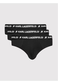 Karl Lagerfeld - KARL LAGERFELD Komplet 3 par slipów Logo 211M2103 Czarny. Kolor: czarny. Materiał: bawełna #1