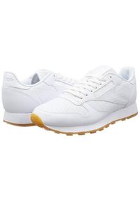 Buty do chodzenia męskie Reebok Classic Leather PG. Zapięcie: sznurówki. Kolor: biały. Materiał: tkanina, materiał, skóra, syntetyk. Szerokość cholewki: normalna. Model: Reebok Classic. Sport: turystyka piesza