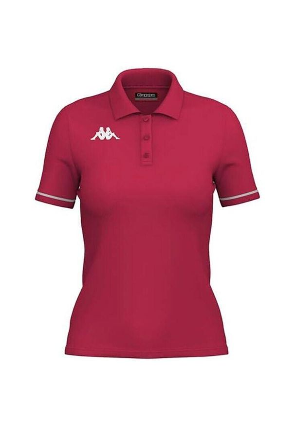 Polo Kappa Barla. Typ kołnierza: polo. Kolor: wielokolorowy, biały, różowy. Styl: elegancki