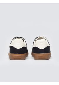 Big-Star - Sneakersy męskie z białymi akcentami czarne TT174129 906. Nosek buta: okrągły. Zapięcie: sznurówki. Kolor: czarny. Materiał: guma, syntetyk, materiał #4