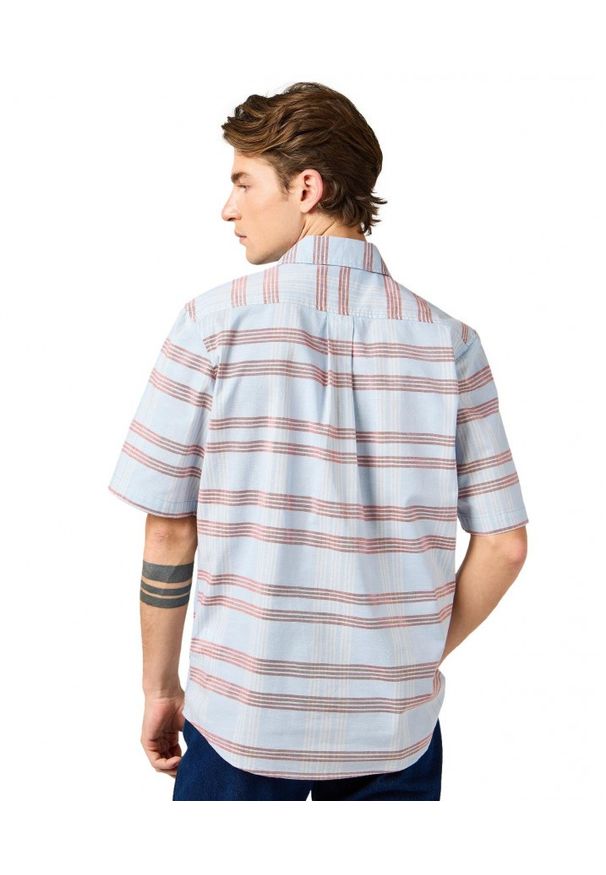 Wrangler - MESKA KOSZULA WRANGLER SS 1 PKT SHIRT NIAGARA MIST 112362756