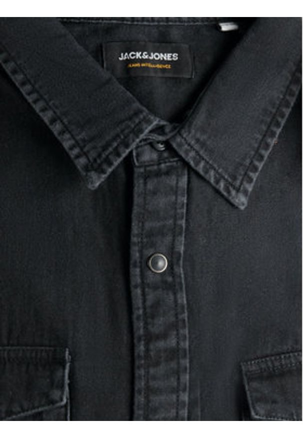 Jack & Jones Koszula Sheridan 12138115 Czarny Slim Fit. Kolor: czarny. Materiał: bawełna