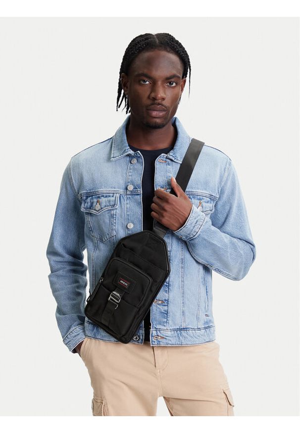 Guess Plecak HMARHN P5326 Czarny. Kolor: czarny. Materiał: materiał