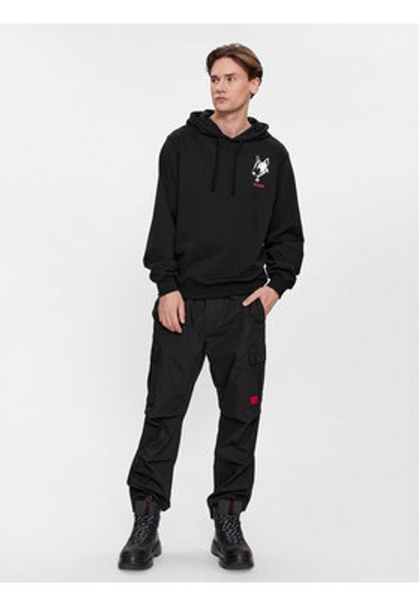 Hugo Bluza Dammico 50509184 Czarny Relaxed Fit. Kolor: czarny. Materiał: bawełna