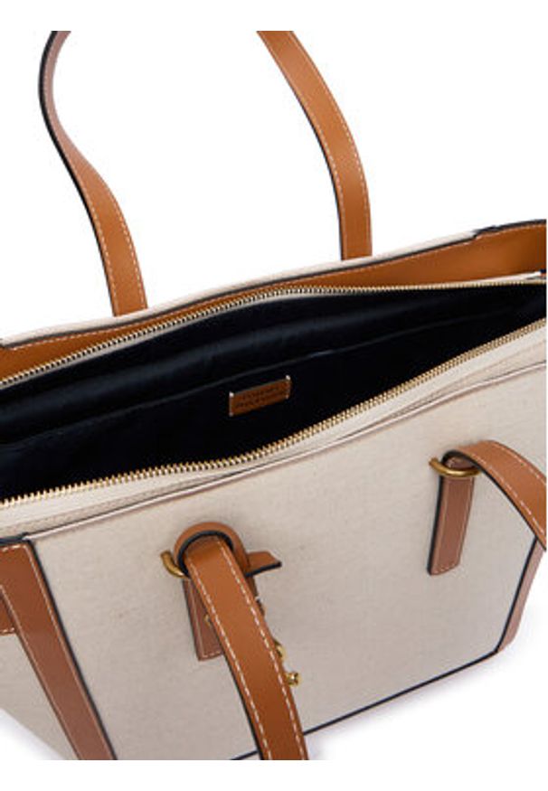 TOMMY HILFIGER - Tommy Hilfiger Torebka Th Script Tote Canvas AW0AW18829 Kremowy. Kolor: kremowy