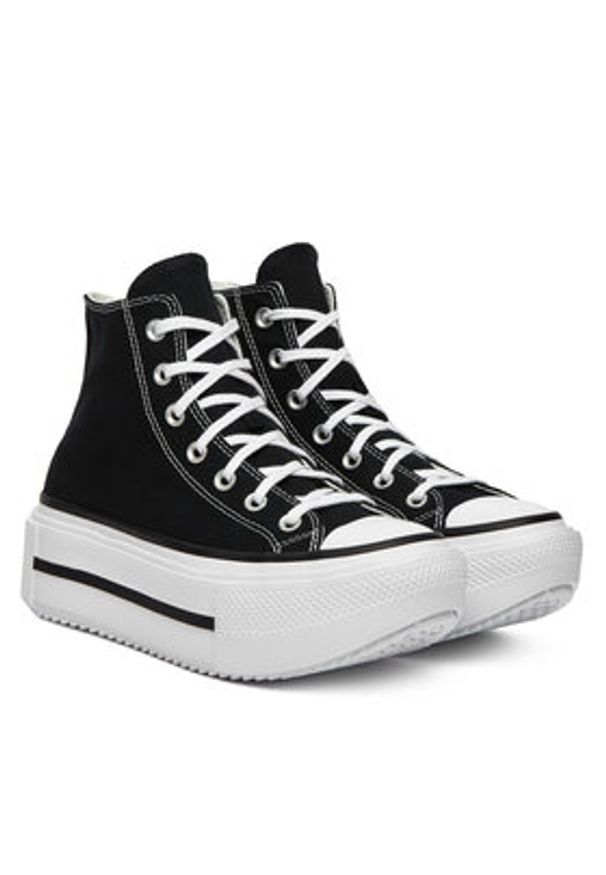 Converse Trampki Chuck Taylor All Star Lift Double Stack A12975C Czarny. Kolor: czarny. Materiał: materiał