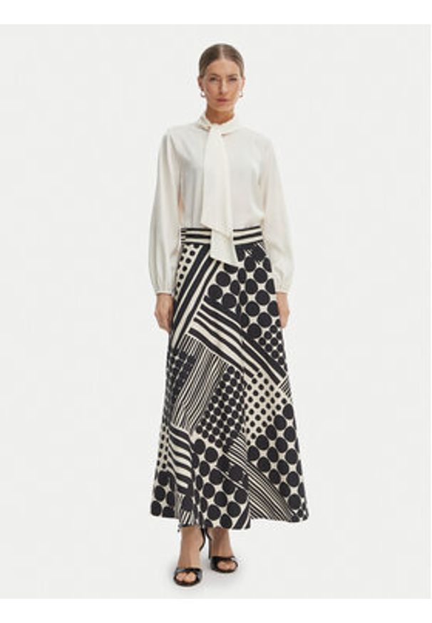 Rinascimento Spódnica trapezowa CFC0127529003 Czarny Regular Fit. Kolor: czarny. Materiał: bawełna