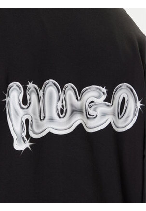 Hugo - HUGO Bluza Nyrocrew 50549778 Czarny Loose Fit. Kolor: czarny. Materiał: bawełna