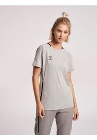 Koszulka damska Hummel Cima Xk. Kolor: szary. Materiał: poliester, bawełna, materiał, tkanina. Wzór: nadruk. Sport: fitness #2