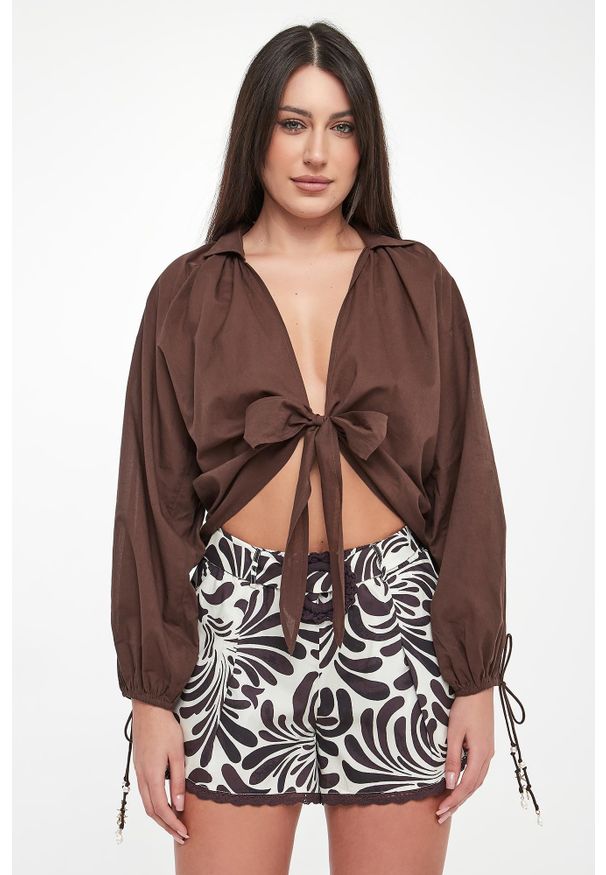 Twinset U&B - Koszula damska wiązana TWINSET U&B