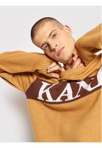 Karl Kani Sweter Retro Block Knit 6020314 Brązowy Regular Fit. Kolor: brązowy. Materiał: bawełna. Styl: retro #4